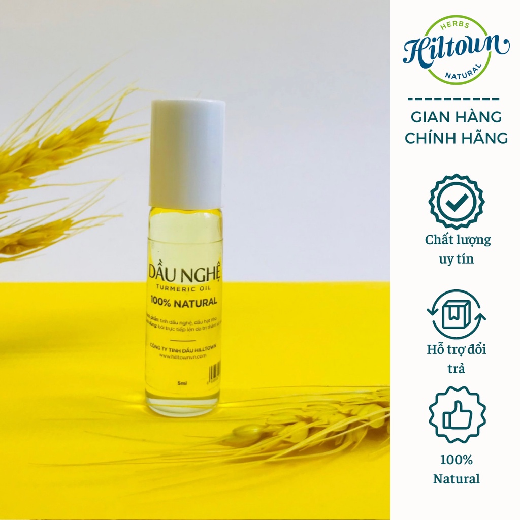 Dầu nghệ Hilltown giúp giảm vết thâm và nhanh liền sẹo, giúp da trở nên sáng hơn, dung tích 5ml