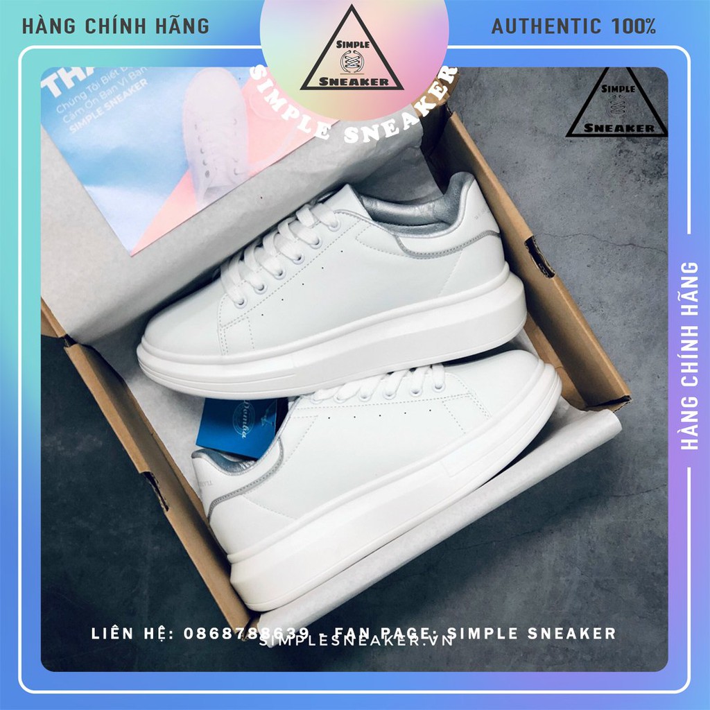 Giày Domba Sneaker Thể Thao TrắngFREESHIPDomba High Point 3M Chính Hãng- Giày Thể Thao Đế Cao Tôn Dáng- Simple Sneaker