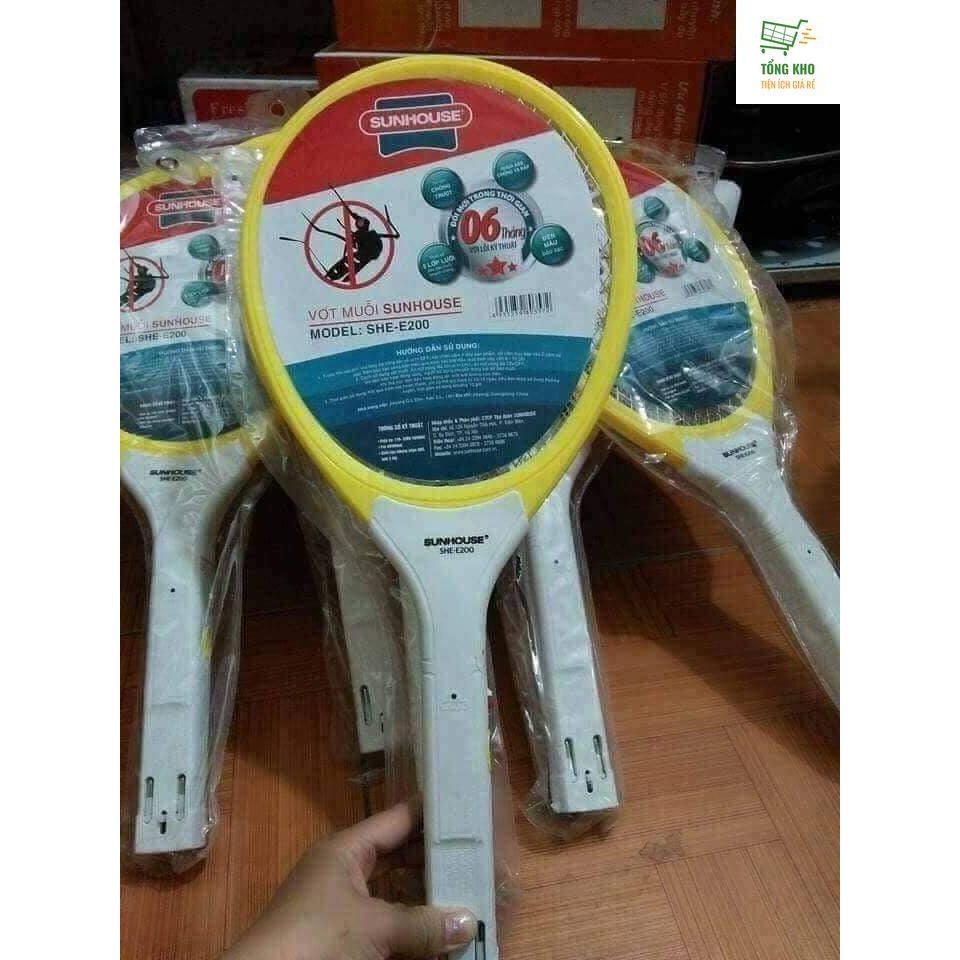 Vợt Muỗi SUNHOUSE cao cấp E200 và MT1690 Siêu Tiện Dụng - Pin Sạc nhanh - Hàng Chính Hãng BH 1 năm