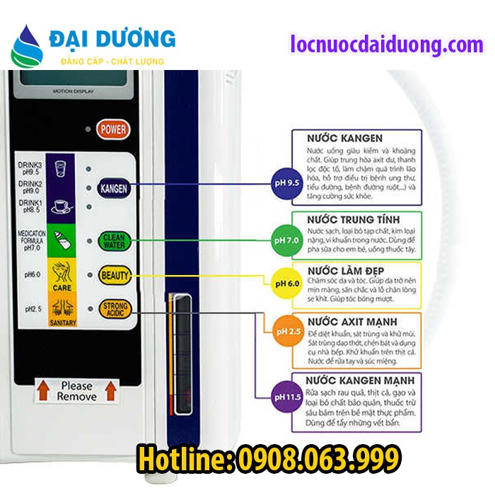 MÁY LỌC NƯỚC ION KIỀM KANGEN SD501, MÁY LỌC NƯỚC ION KIỀM VŨNG TÀU, HCM