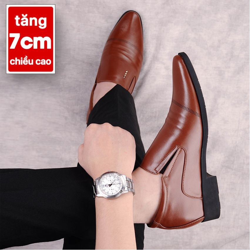 Giày Tăng Chiều Cao Nam Bảo Ngọc ✅ Cao Ẩn 7cm Kín Đáo Bí Mật Từ Bên Trong 🎁 Bảo Hành Nổ Da 2 Năm ✅ Mã TC126 | BigBuy360 - bigbuy360.vn