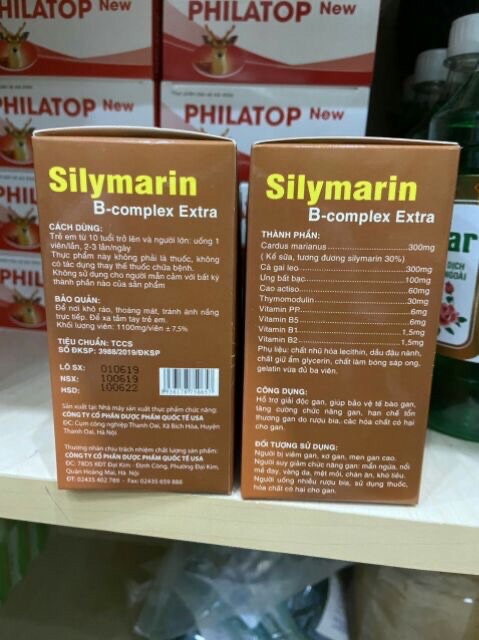 Silymarin B-complex Extra giúp tăng cường giải độc gan ,mát gan