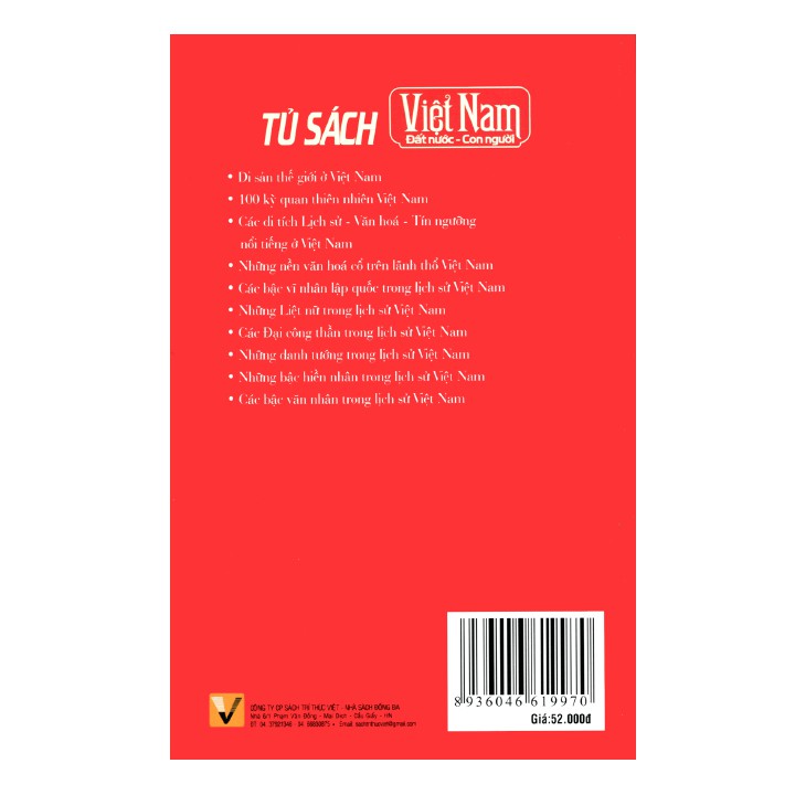 [Mã BMBAU50 giảm 7% đơn 99K] Sách lịch sử - Các di tích, lịch sử, tín ngưỡng văn hóa nổi tiếng ở Việt Nam