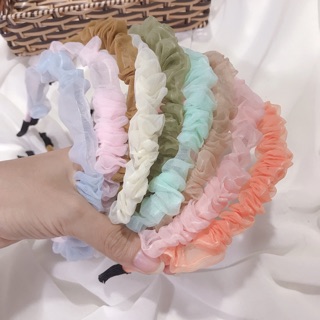 Bờm cài tóc vải voan trái cây.