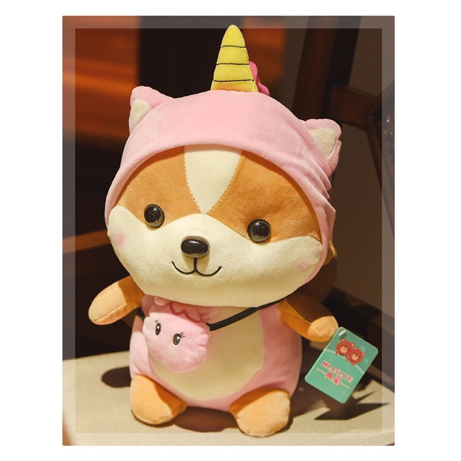 Gấu Bông Chú Chó Shiba FREESHIP Gối Ôm Chó Shiba Cosplay Đáng Yêu - Thú Nhồi Bông Cao Cấp