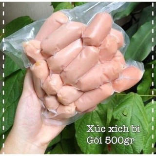 xúc xích bi 500gr ❤CHỈ SHIP HỎA TỐC HÀ NỘI❤Xúc xích làm từ thịt tươi nóng hổi xay nhuyễn với gia vị không chất bảo quản
