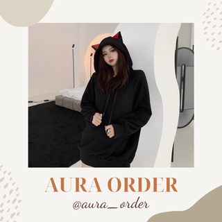 Áo hoodie nỉ mũ tai mèo dễ thương - Có ảnh thật
