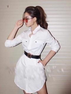 Đầm Sơ mi tay dài phong cách