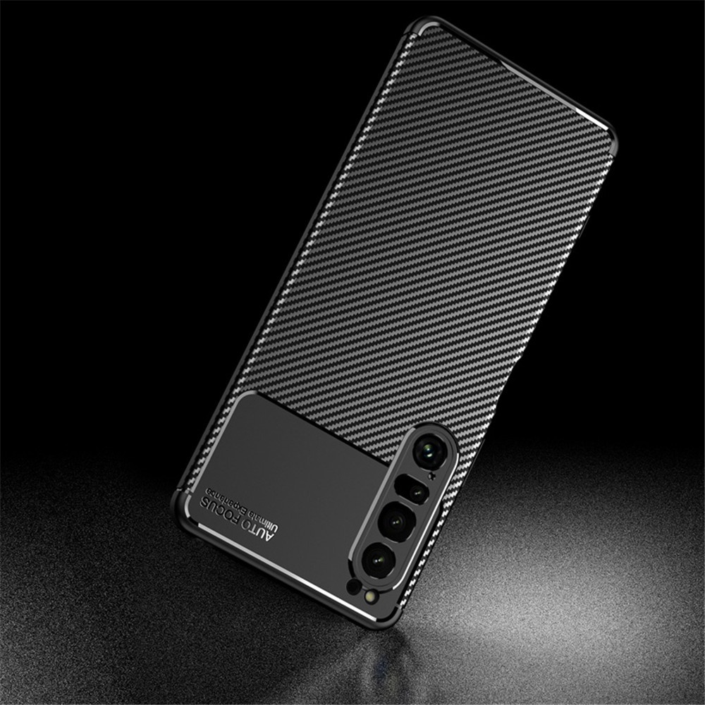 For Sony Xperia 1 IV Case Carbon Fiber Protect Coque For Xperia 1 IV   Xperia 1 II sony-Xperia 8/20 sony-Xperia 5 Camera Shockproof Bumper Phone Cover Funda