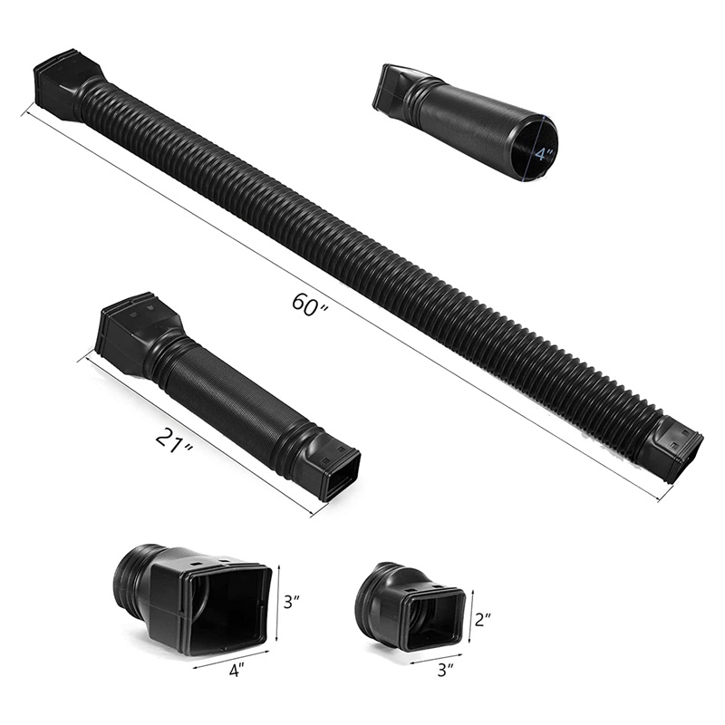 1 Bộ Phận Mở Rộng Vòi Nước Mưa Mở Rộng Linh Hoạt Từ 21 Inch Sang 60 Inch