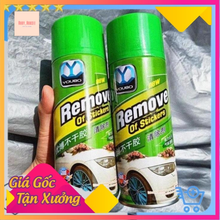 Chai Xịt Tẩy Keo, Nhưa Đường, Băng Dính, Vết Bám Khó Rửa Trên Xe Máy, Ô Tô Remove of sticker 450ml