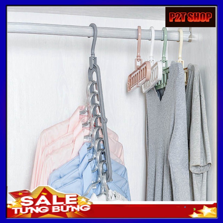 MÓC TREO QUẦN ÁO 9 LỖ THÔNG MINH CHẤT LƯỢNG CAO