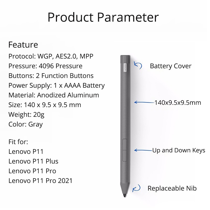 Bút Cảm Ứng Lenovo Xiaoxin Pad pad Plus (Tab P11/P11 Plus 11 inch) Pad Pro(Tab P11 Pro 11.5 inch)