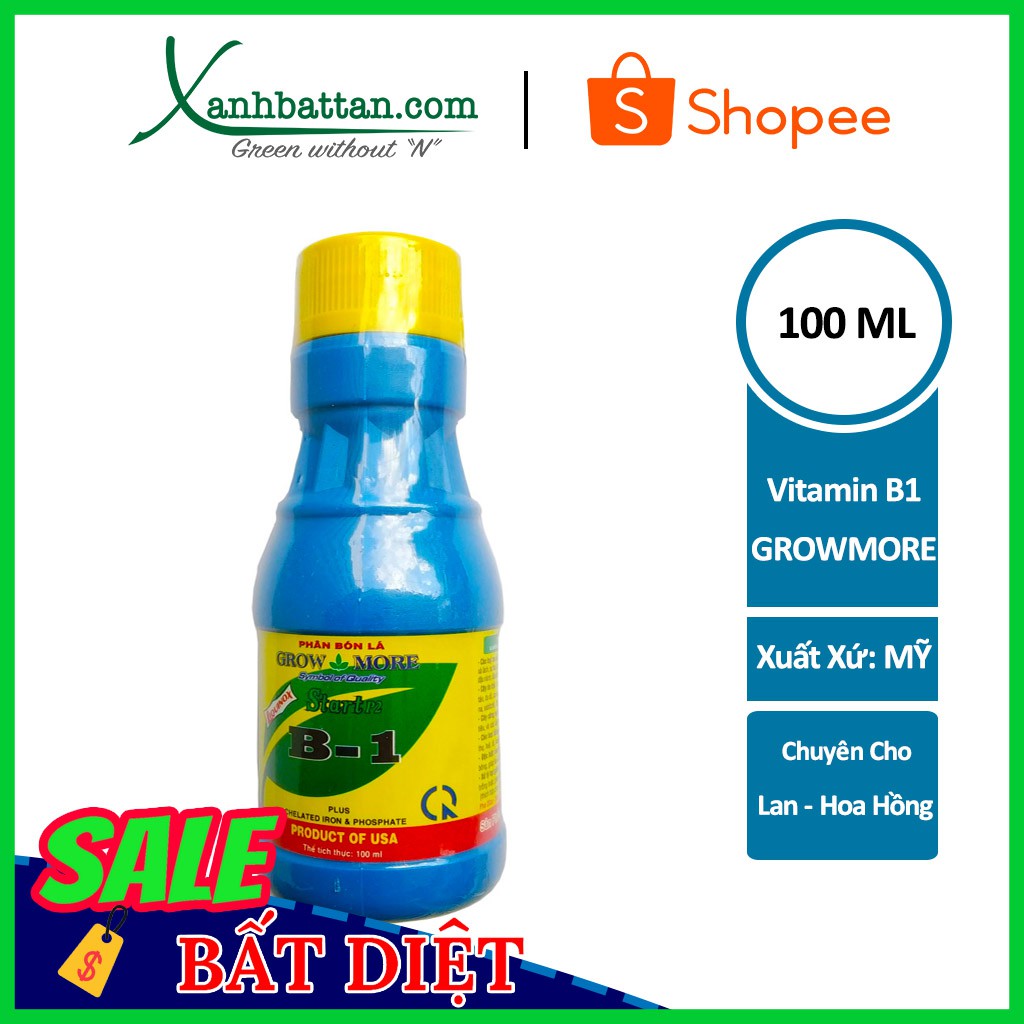 Phân Bón Lá Đậm Đặc Cao Cấp Growmore Vitamin B1 Chai 100 ml