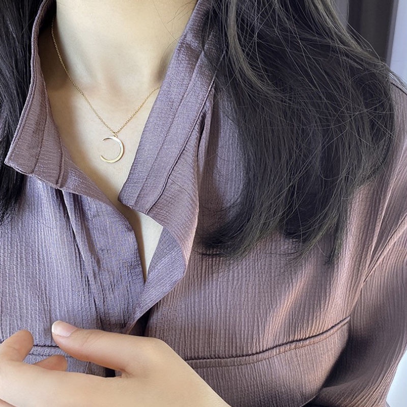 1 Vòng cổ hợp kim mặt hình mặt trăng dễ thương