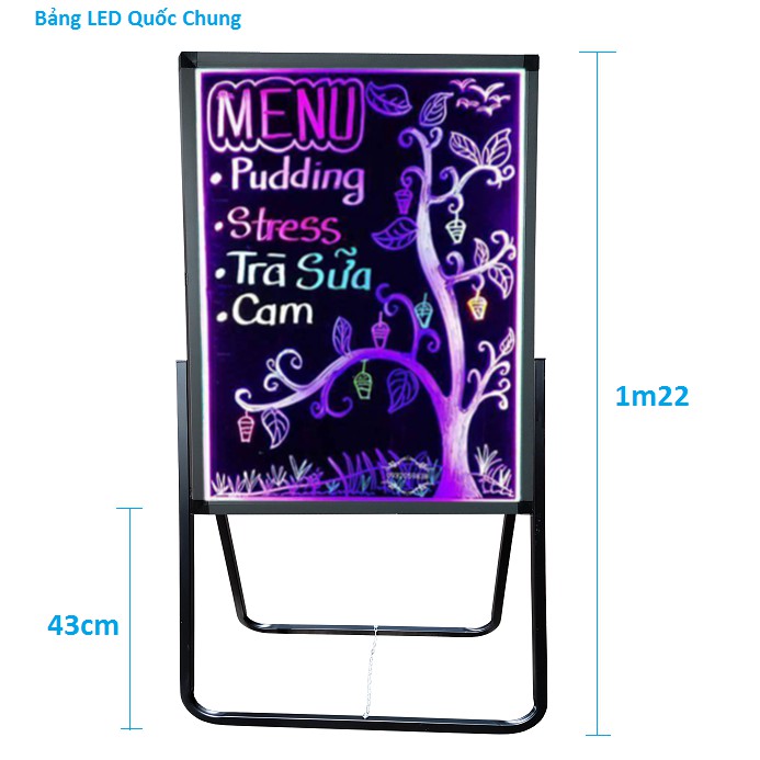 Bảng LED Huỳnh Quang viết tay 80x120cm