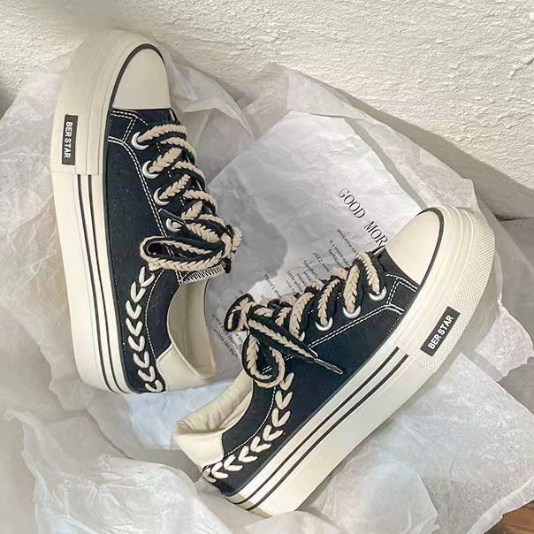 Giày  Sneaker Ber Star Độn Đế Cao Nam Nữ Unisex Cao Cấp , nâng đế 3,5cm SIÊU ĐỈNH