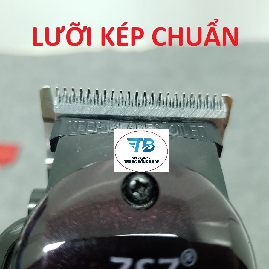 Tông đơ cắt tóc không dây chuyên nghiệp Barber Magic Clip ZSZ - Lưỡi Kép
