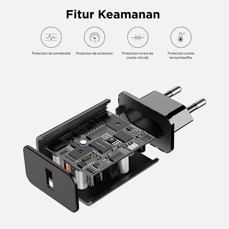 Củ Sạc Nhanh Mofit Mq10 3.0 Usb Đen