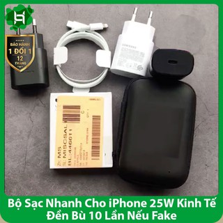 Bộ Sạc Nhanh Cho iPhone Samsung 25W Power Delivery Kinh Tế