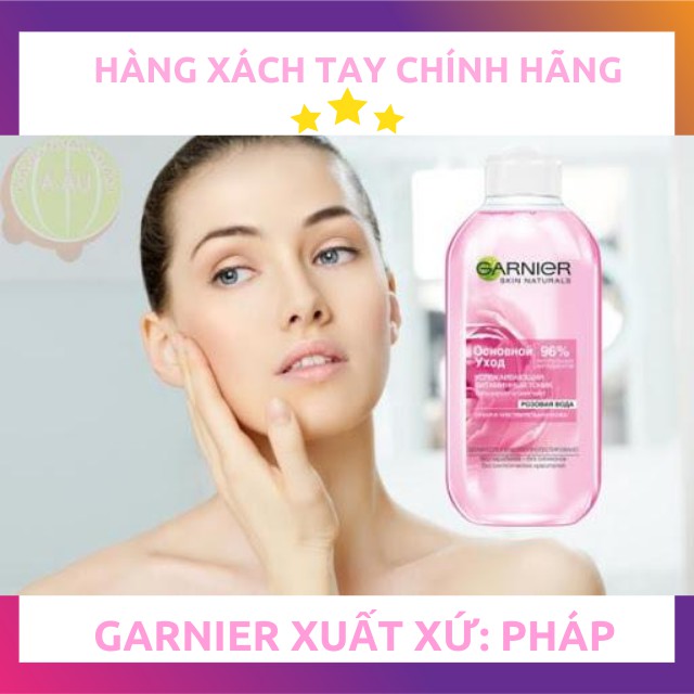 [XUẤT XỨ PHÁP] Nước Hoa Hồng Tẩy Trang Garnier Xuất Xứ Pháp Dung Tích Lớn 400ml