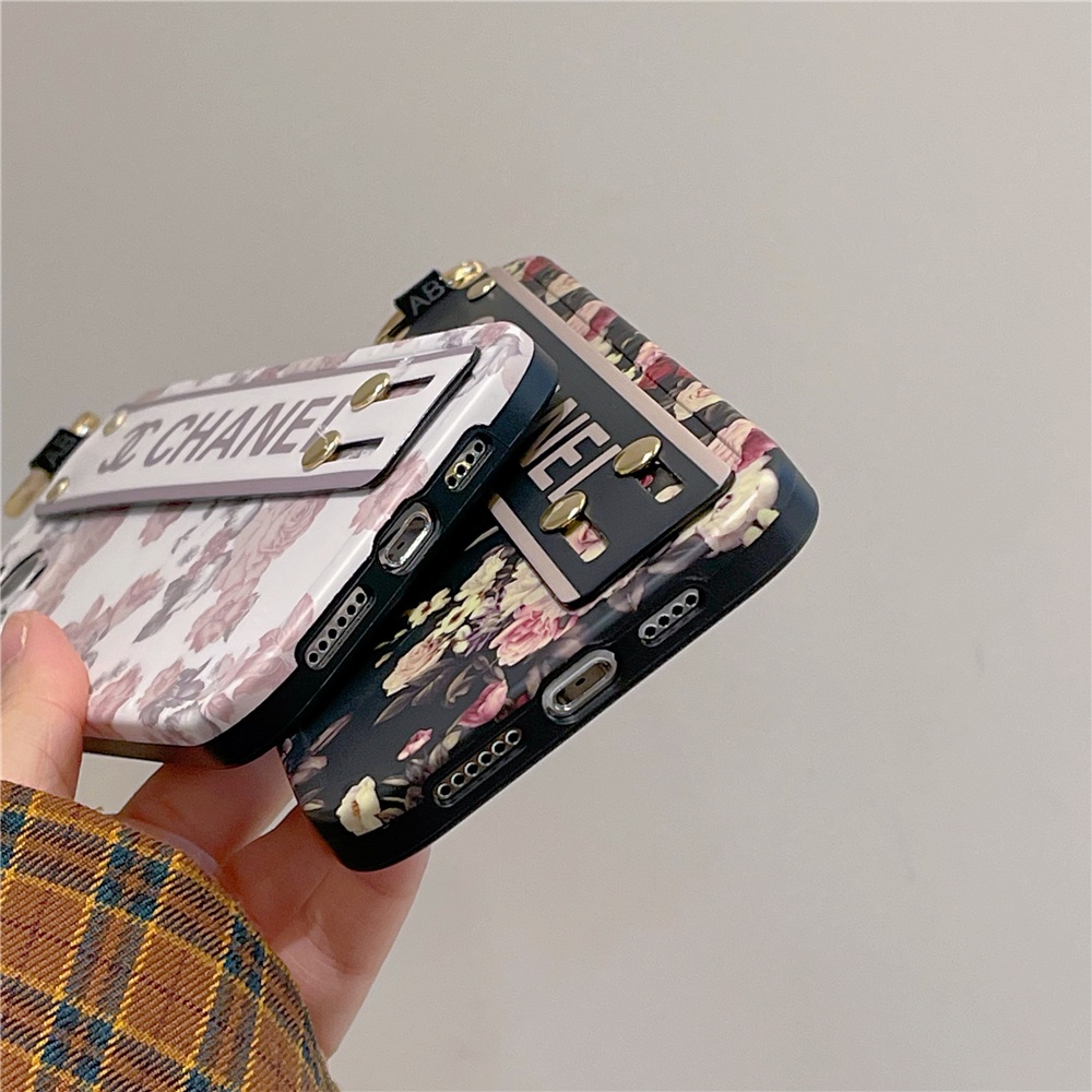 Ốp Điện Thoại In Logo Thời Trang Kèm Dây Đeo Cho IPhone 14 Pro max 14 Plus 13 Pro max 12 11 Pro max x xs max xr