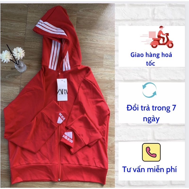 Áo khoác adidas 3 sọc chất UMI thoáng mát dày dặn