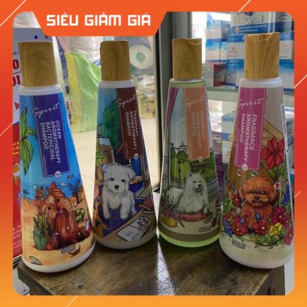 [GIẢM GIÁ] Sữa tắm nước hoa cho chó nắp gỗ Spirit chai 500ml - petshop số 01