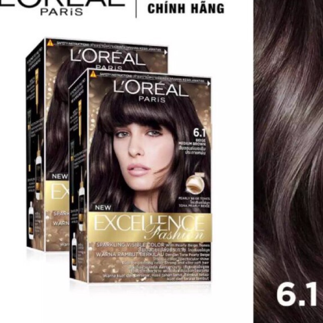 Thuốc Nhuộm Tóc L’Oreal Paris Excellence Fashion – 6.1 Beige Medium Brown-