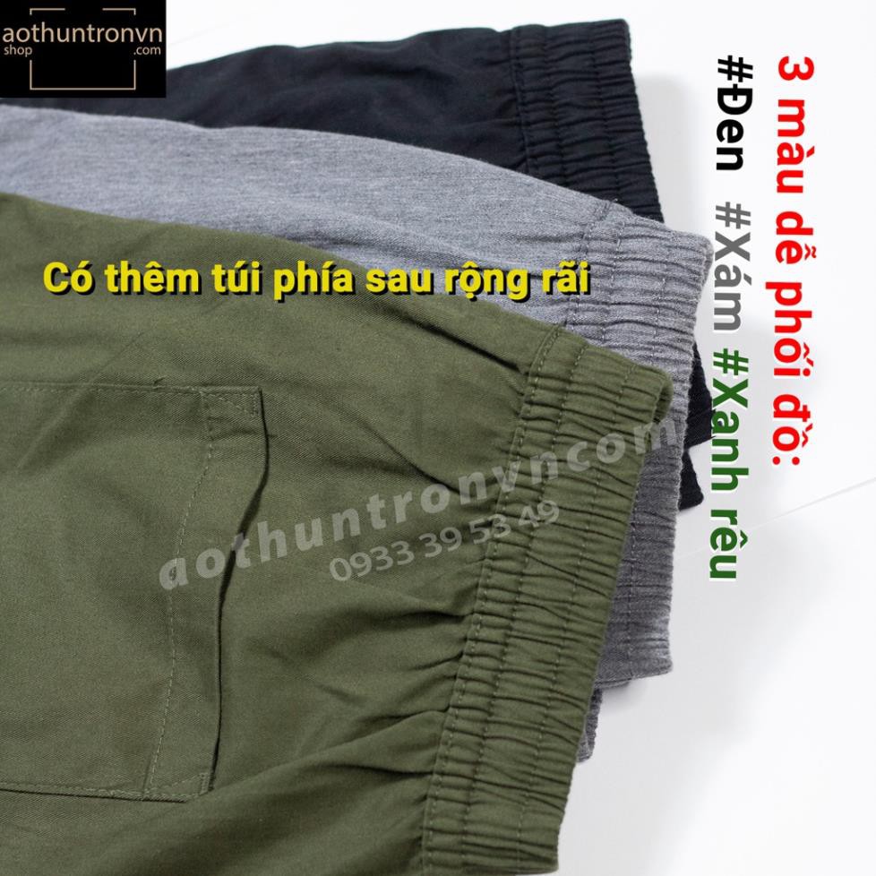 Quần Short Nam Kaki cotton 3 màu Đen / Xám / Rêu thương hiệu RINOMI ,quần Kaki cotton loại dày thoáng mát thiết kế đẹp ་