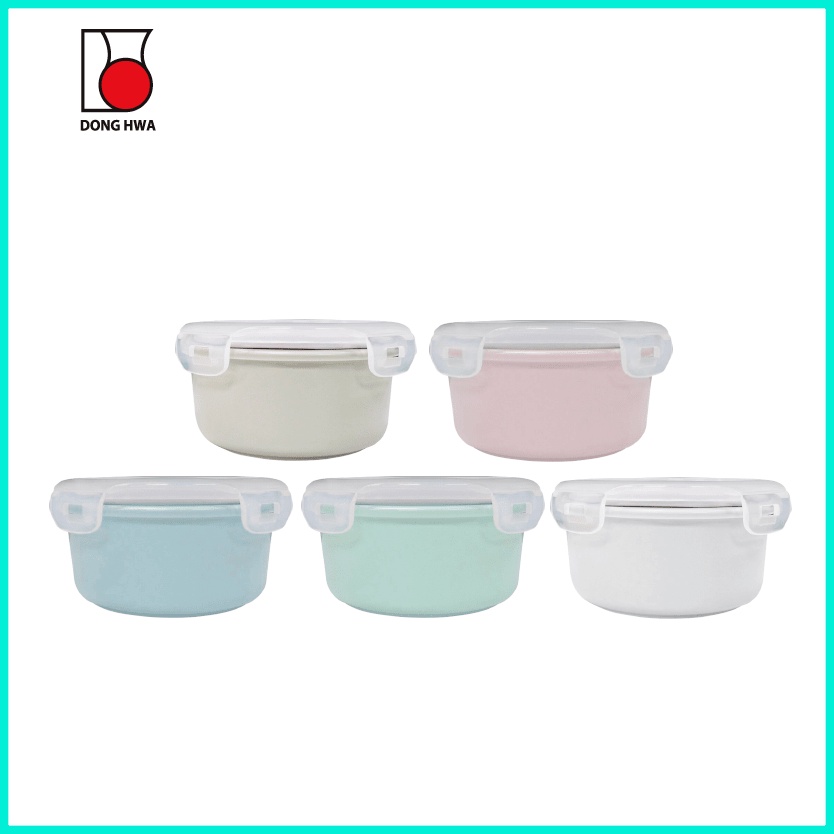 Hộp Đựng Cơm Gốm Sứ Donghwa Cao Cấp Nắp Nhựa Loại 400ml