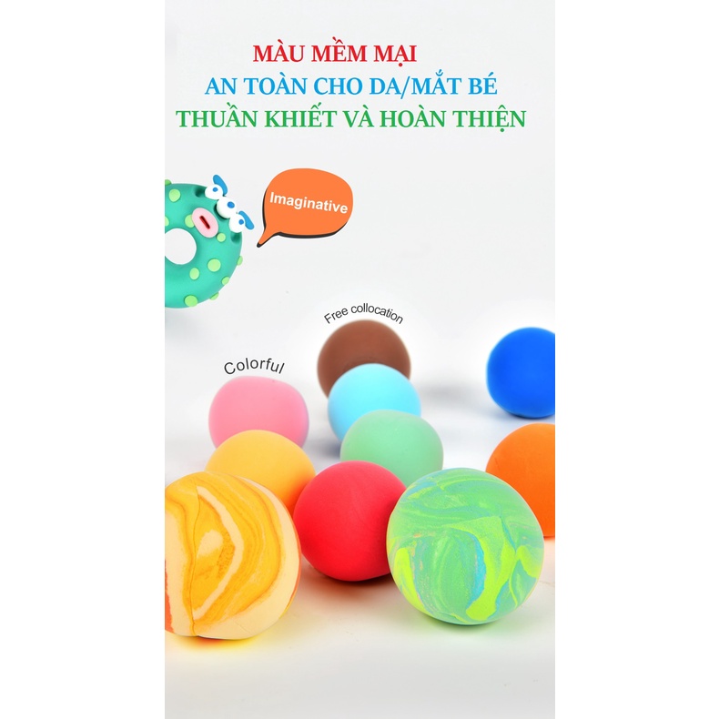 Đồ chơi Mideer Đất nặn không hàn the borax Free Clay cho bé từ 3 tuổi an toàn màu xốp không dính tay