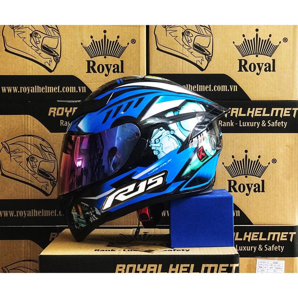 MŨ FULLFACE M138B ĐEN BÓNG LÊN TEM R15 CỰC ĐẸP, TẶNG TÚI XÁCH, BẢO HÀNH 12 THÁNG