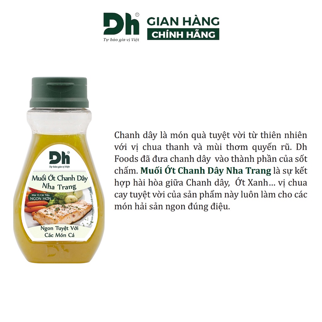 Muối ớt chanh dây Nha Trang DH Foods gia vị nước sốt chấm hải sản đồ nướng 200gr - DHSCH14