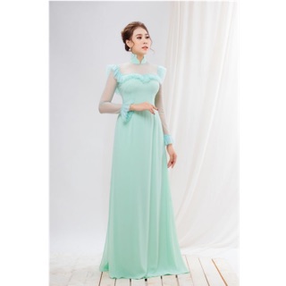 Áo dài kiểu pha lưới
