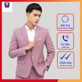 Áo vest nam màu hồng cao cấp siêu sale