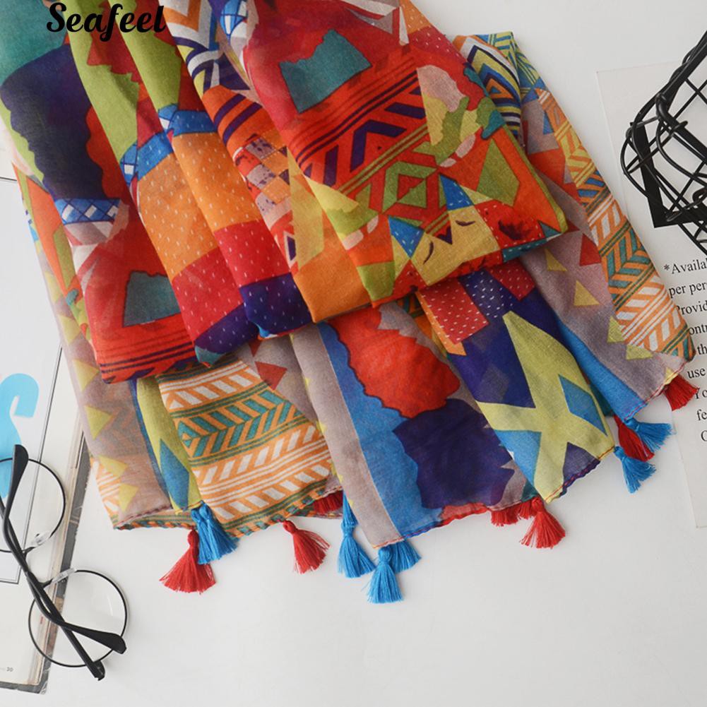 Khăn Quàng Cổ In Họa Tiết Thời Trang Nữ Tính