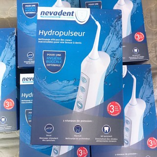 Hàng Đức - Máy tăm nước Nevadent Hydropulseur cầm tay sạc điện - Đủ bill