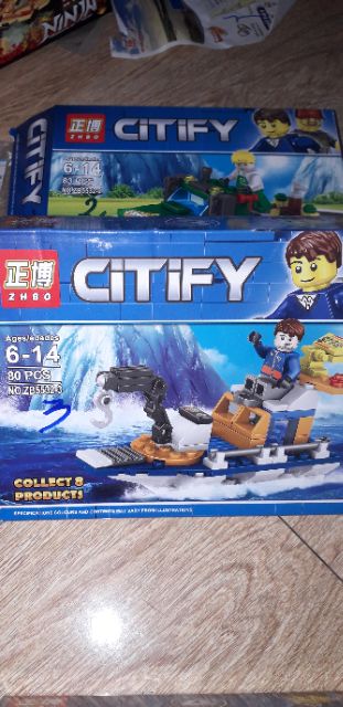 Lắp ráp 1 hộp LegoCiTiFy 5532 xe tàu có nhiều chi tiết