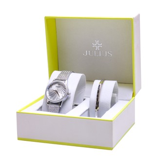 Đồng hồ Nữ Julius Ja-1219 Kèm lắc tay Julius Hàn Quốc màu bạc