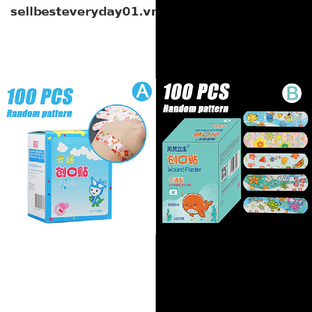 Set 100 Băng Keo Cá Nhân Trong Suốt Thoáng Khí Chống Thấm Nước