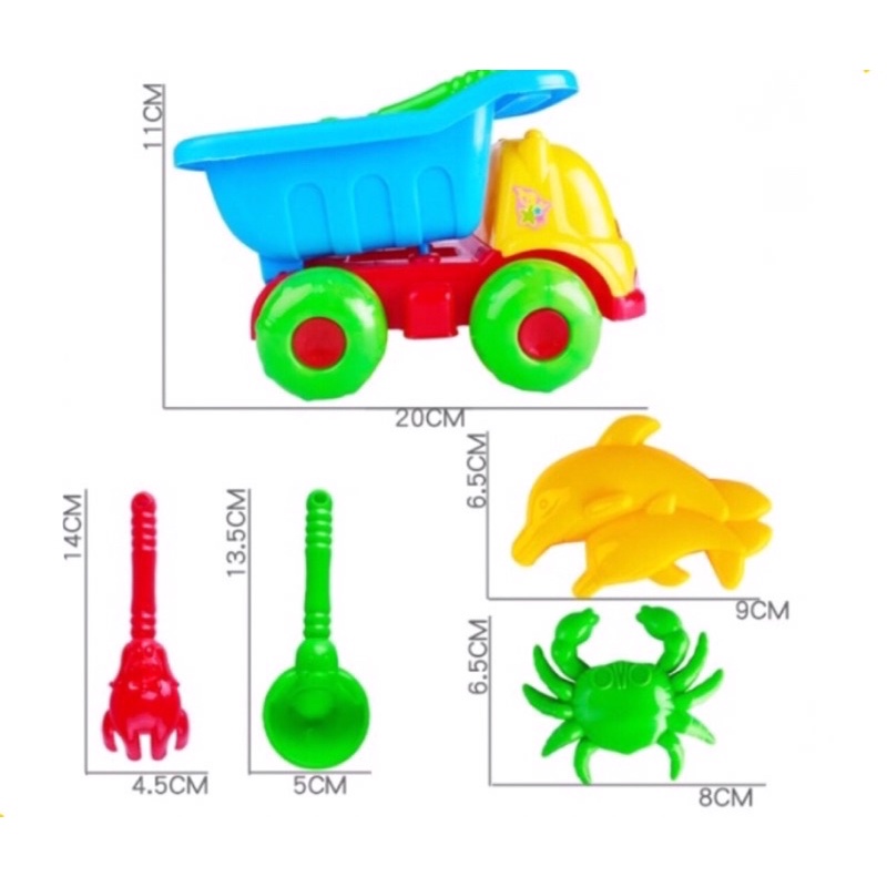 Bộ đồ chơi xe tải xúc cát cho bé