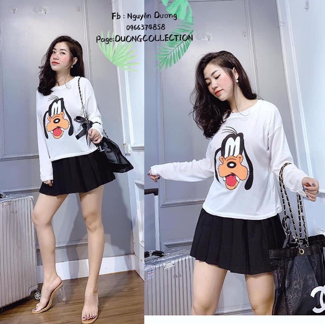 Áo phông giấy dài tay in hoạt hình cutefreeship QC l1