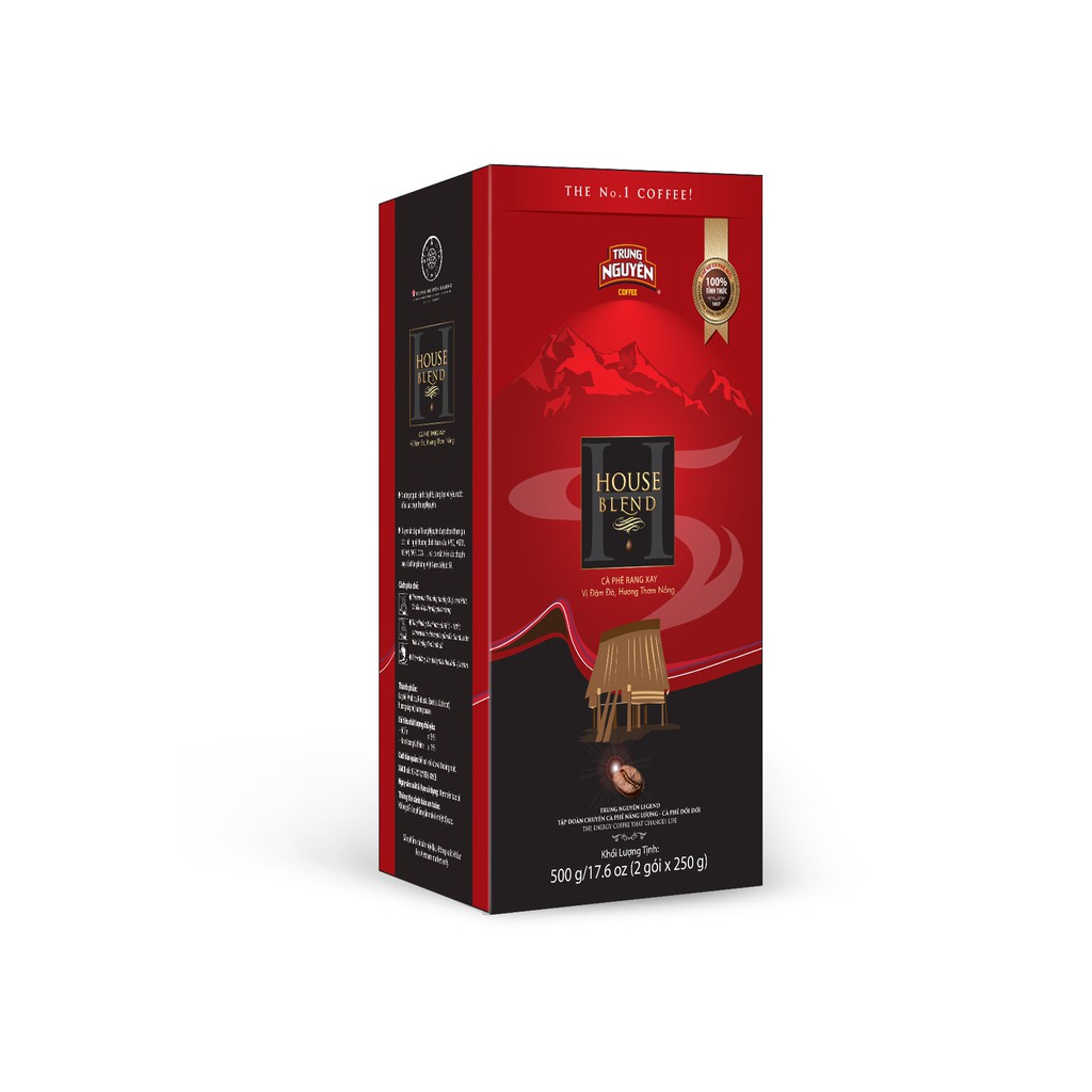 Cà phê rang xay House Blend - Trung Nguyên Legend - Hộp 500gr