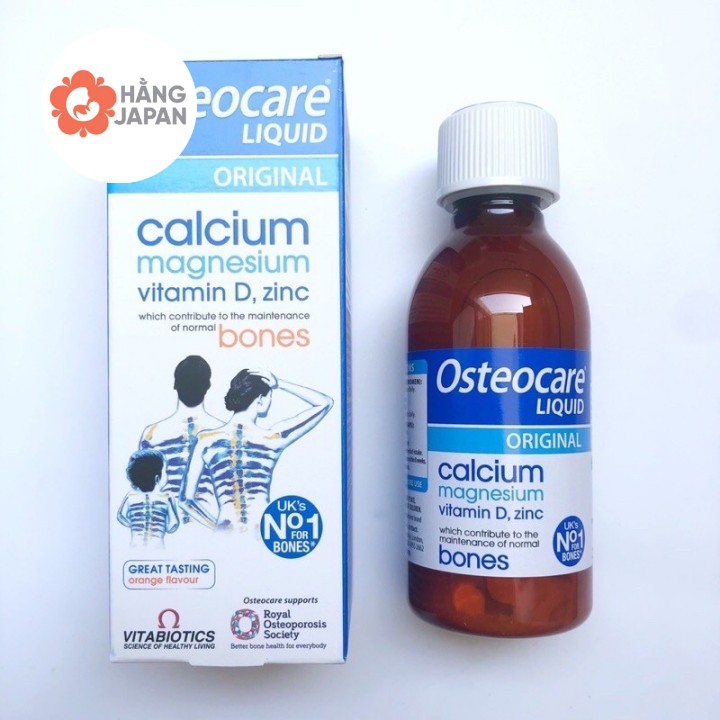 Canxi dạng nước Osteocare 200ml của Anh giúp phát triển xương và răng cho trẻ từ 3 tuổi và bà bầu