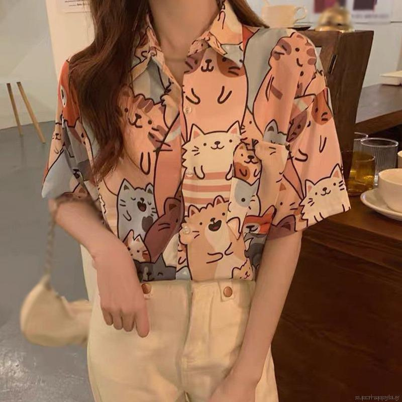 Áo Sơ Mi Nam Ngắn Tay Họa Tiết Hoa Thời Trang