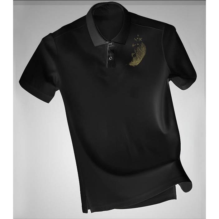 Áo Polo Nam Đen áo thun có cổ Polo phong cách lịch lãm Phông nam cổ trụ in 3D sắc nét chất vải thoáng mát -B&W POLO43