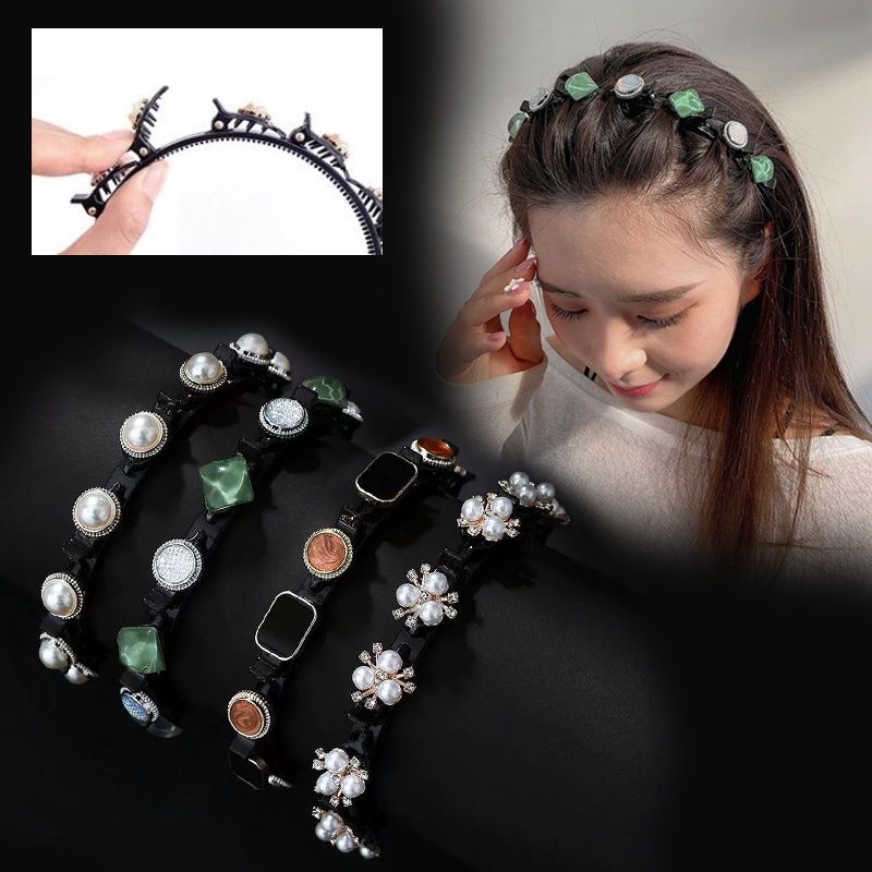 Băng Đô Bện Tóc Phong Cách Retro Hàn Quốc Cho Nữ