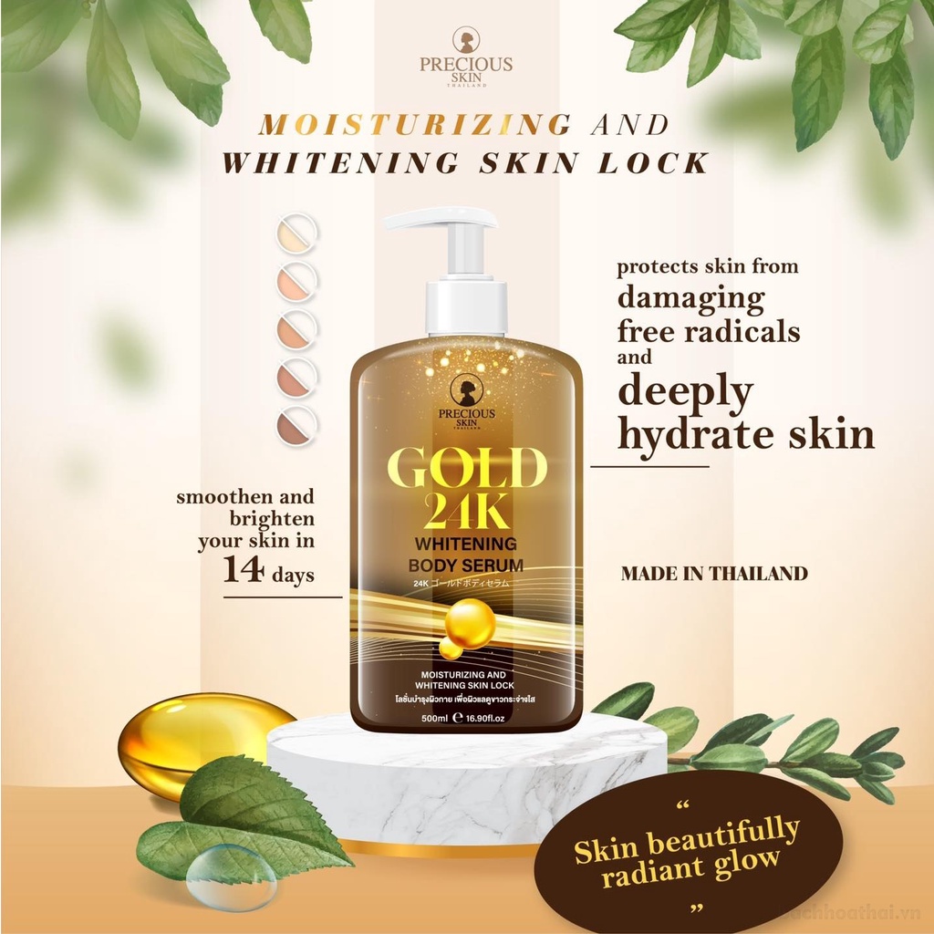 Gold 24K Whitening Body Serum Thái Lan dưỡng trắŉg da toàn thân