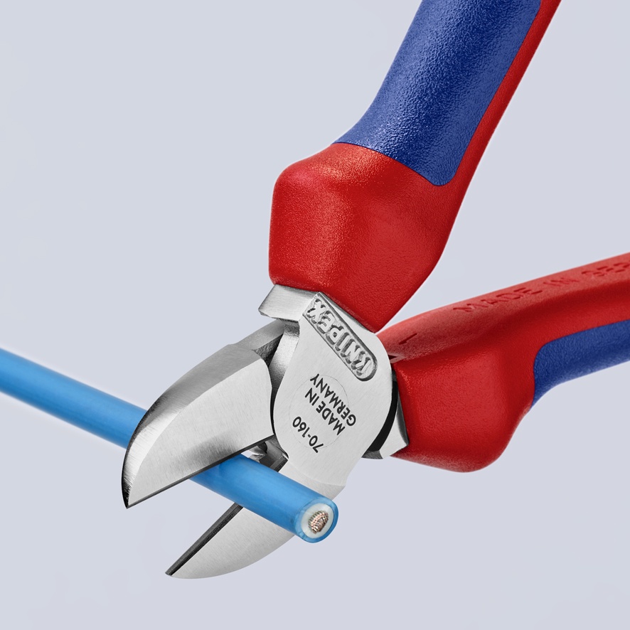 Kìm Cắt Mũi Thon Chiều Dài 160mm Knipex 70 01 160/ 70 02 160/ 70 05 160/ 70 06 160 & Cách Điện Cán Đúc 70 07 160 Lưỡi 62